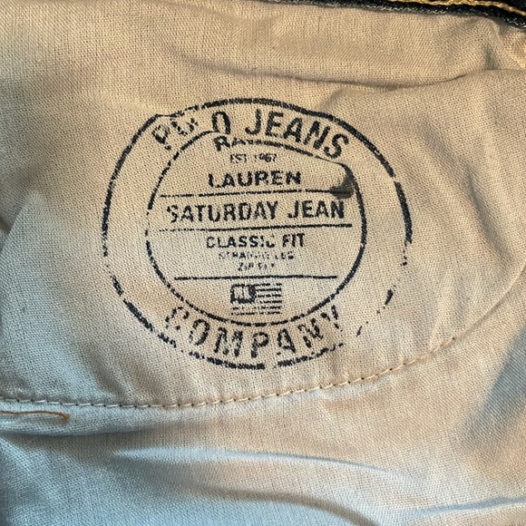 Ralph Lauren Polo Jeans Company Saturday Jean Straight Leg High Rise Size 14 - Picture 10 of 16
